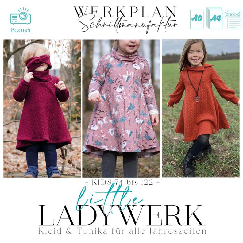 Little LadyWERK | Ganzjahreskleid | 74 - 122 | A4 & BEAMER image number 1