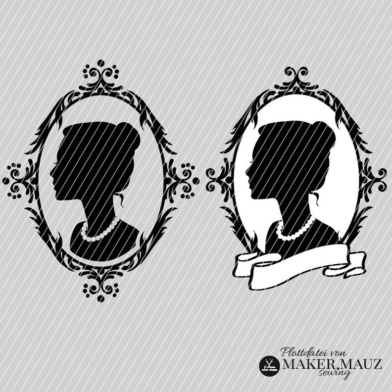 Plotterdatei Scherenschnitt Frau(DXF, SVG, PNG, JPG) image number 1