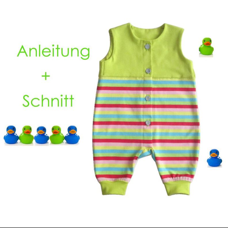 Schnittmuster Baby-Strampler 50-74 image number 1