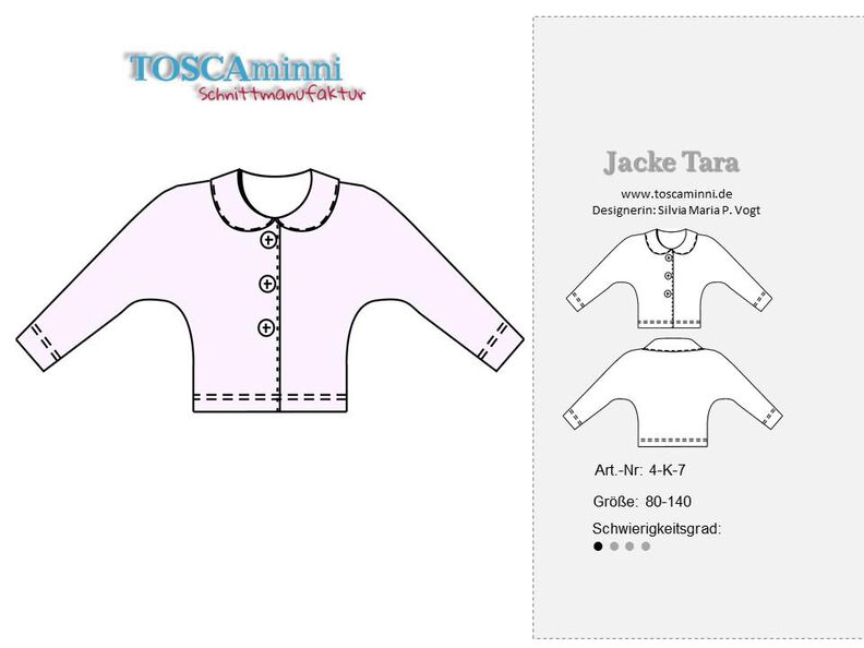 Kinder Jacke Tara Gr. 80-140 Nähanleitung + Schnitt image number 2