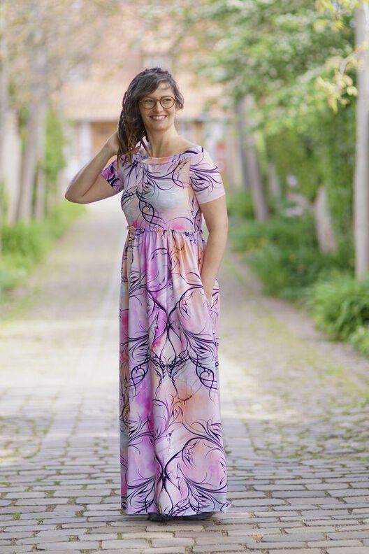 (Maxi)kleid Carmenkleid Kaya Nähanleitung und Schnittmuster  image number 10