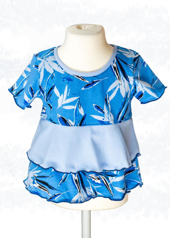 Kinder Jerseyshirt „Leonie“ mit Stufen-Saum Gr 98-164, A4+A0 image number 7