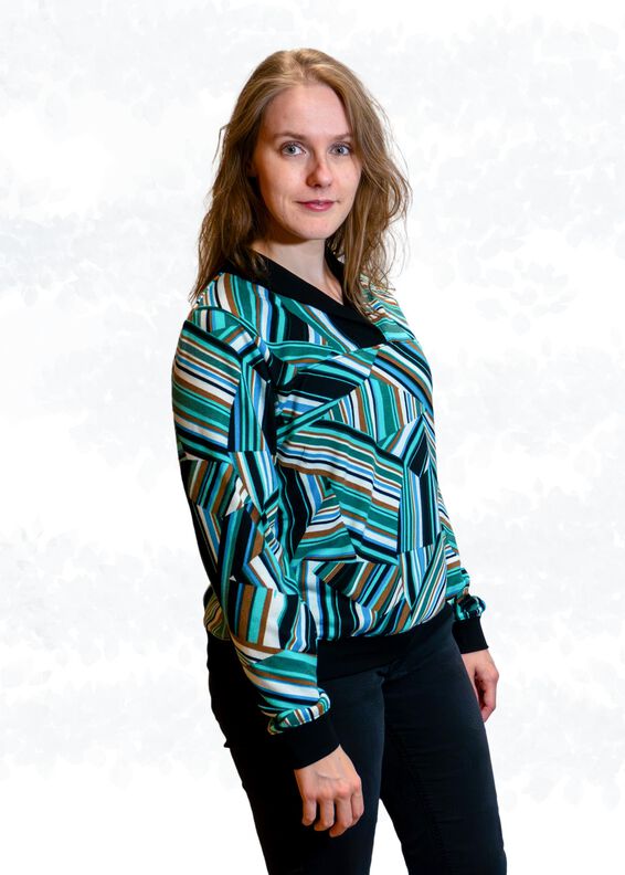 Kikyo schicker Pullover mit Wickelkragen BU 80-116, A4+A0 image number 5