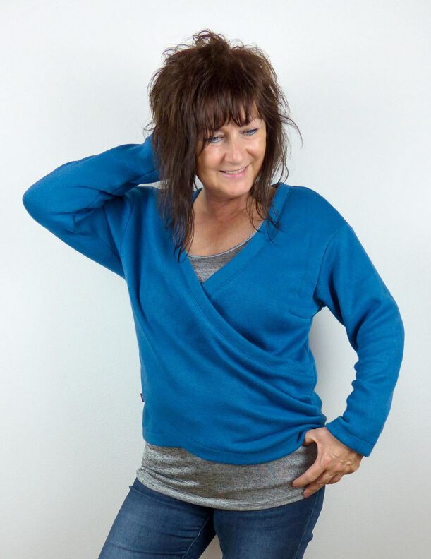 Wickelpullover Damen – eBook Schnittmuster 32-58 – Montreal image number 10
