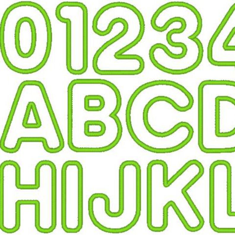 10cm Buchstaben und Zahlen Stickdatei Alphabet Zahl image number 1