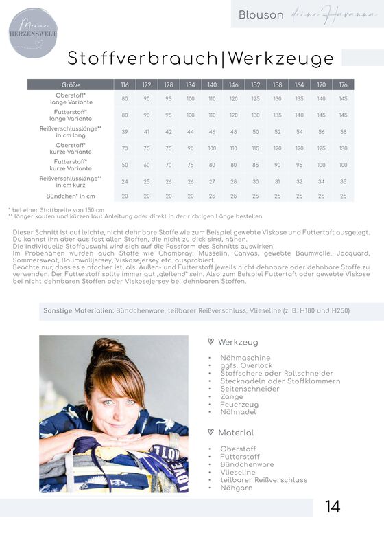 Blouson Kinder – Schnittmuster Gr. 116-176 – Havanna #121 image number 4