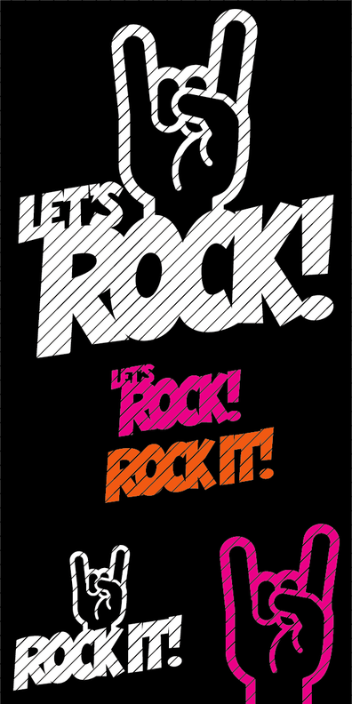 Plotterdatei »Let's rock!« (Set) image number 1