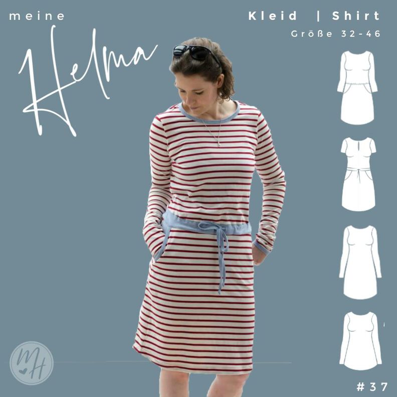 Kleid Shirt Damen Schnittmuster Gr. 32-54  - meine HELMA #37 image number 3