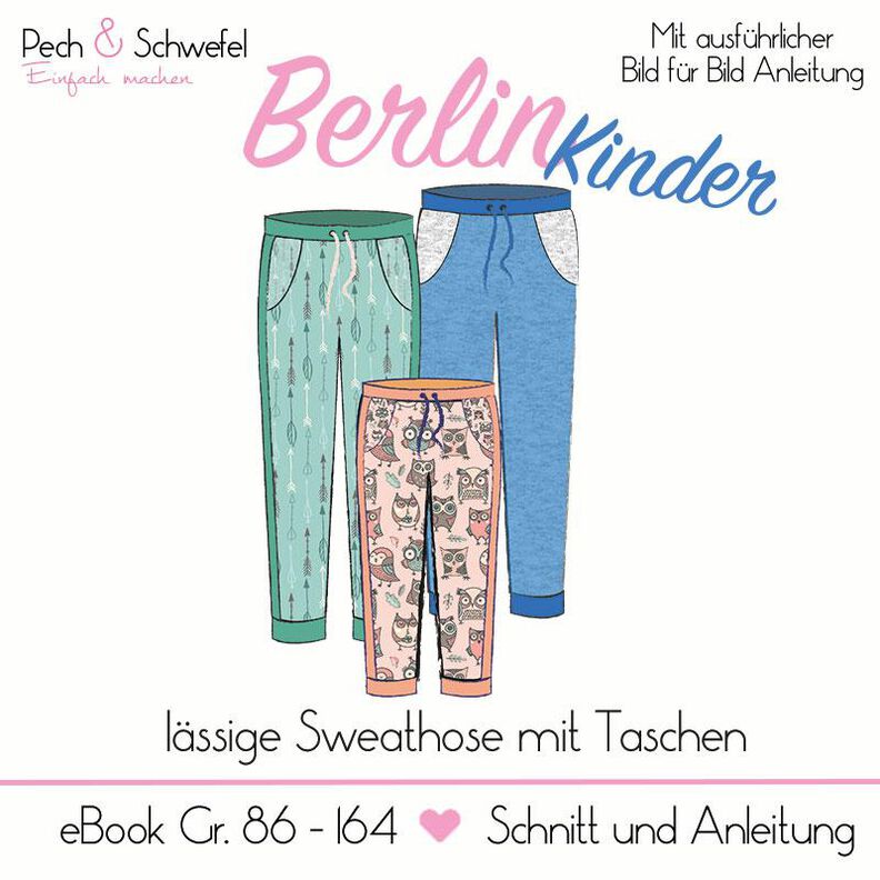 E-Book Sweathose “Berlin” für Kinder Gr. 86 – 164 image number 1