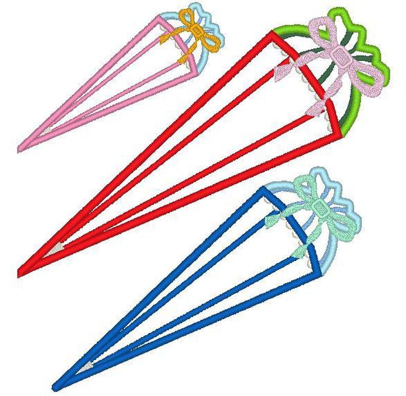 Schultüte Zuckertüte Stickdatei image number 5