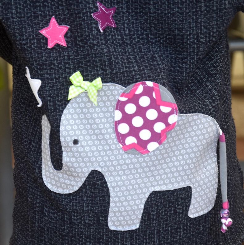 Elefant Elefanten Plotterdatei + Applikationsvorlage Kontur image number 3