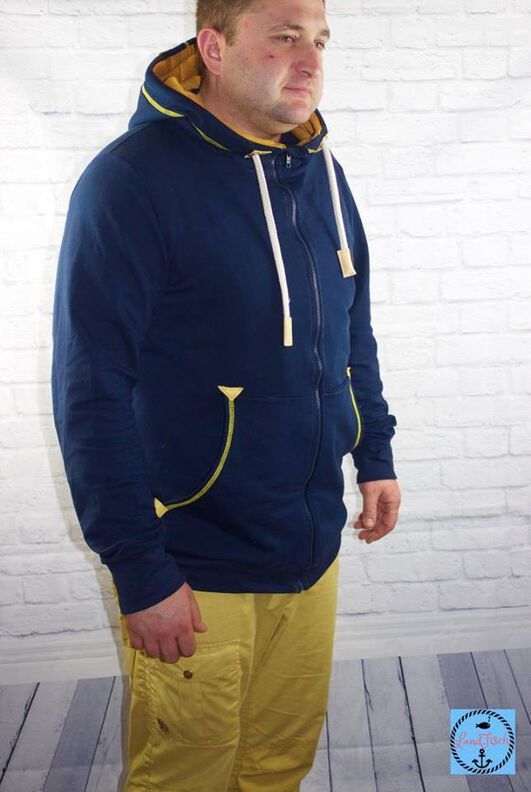 Sweatjacke Herren Schnittmuster Gr. XS-4XL - MANUC #133 image number 8