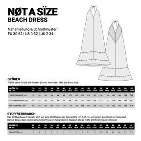 BEACH DRESS Maxikleid Strand Neckholder Schnitt Gr. 30-62