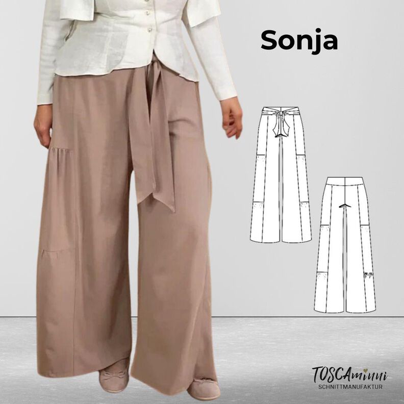 Schnittmuster Damen Hose Sonja Gr. 34-54 + Video image number 1
