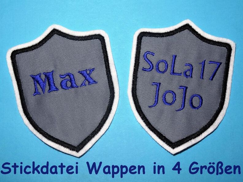 Stickdatei einfache Wappen in 5 Größen image number 7