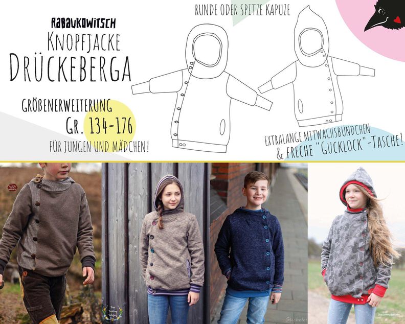 KNOPFJACKE DRÜCKEBERGA GR. 134-176 Größenerweiterung image number 1