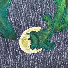Applikationsvorlage Brachiosaurus Baby im Ei Dino