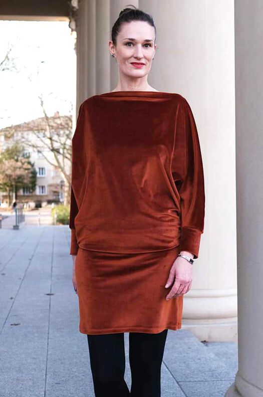Kleid Fledermausärmel (34-54) VELOZA Damen Schnittmuster image number 4