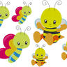 Stickdatei - Biene mit Schmetterling Cute  thumbnail number 4