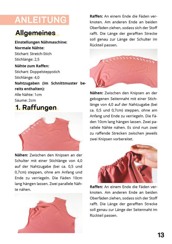 Schnittmuster nach Maß für ein gerafftes Longsleeve Top image number 8