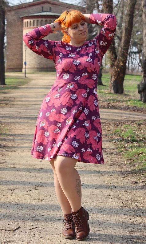 Jerseykleid (32-56) PETROLINA Damen Kleid Schnittmuster image number 5