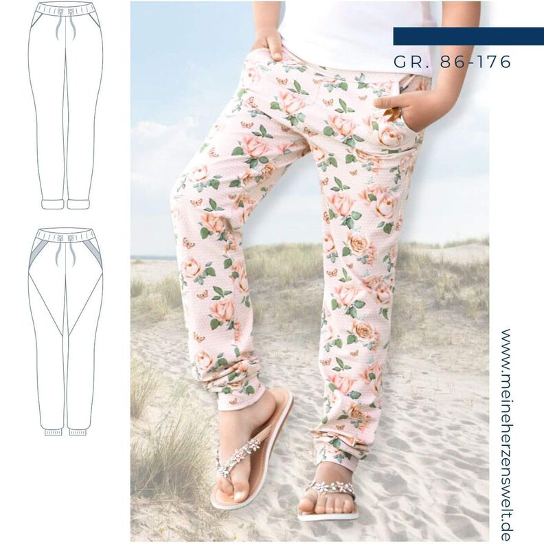 Sweathose Kinder - Schnittmuster Gr. 86-176 - deine JILL #94 image number 1