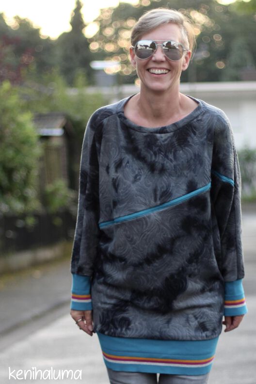 Oversize-Hoodie/ Kleid iole lele, Pdf Gr. 32-54 image number 9