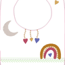 Stickdatei - Regenbogen Mond Boho Kissen Lätzchen SET ITH thumbnail number 10