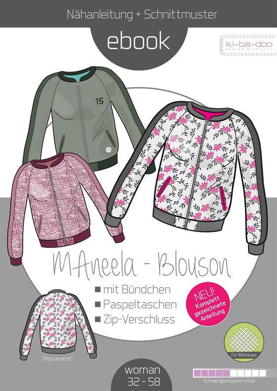 Ebook/Nähanleitung Blouson MANEELA Damen Gr. 32-58 image number 4