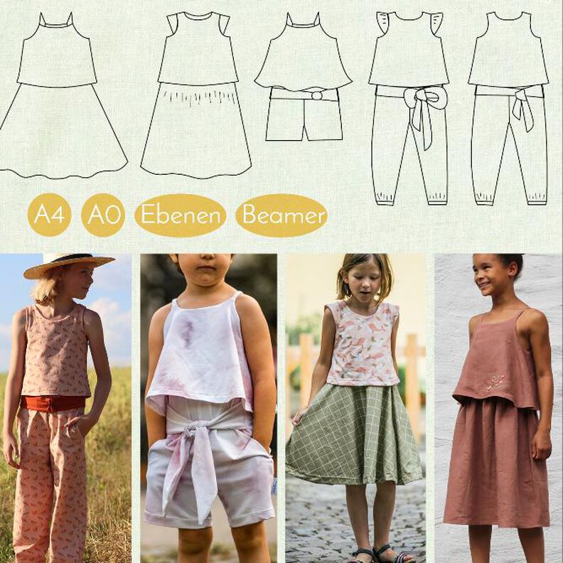 Sonnengold: Jumpsuit / Kleid für Kinder in den Gr. 74 – 164 image number 1