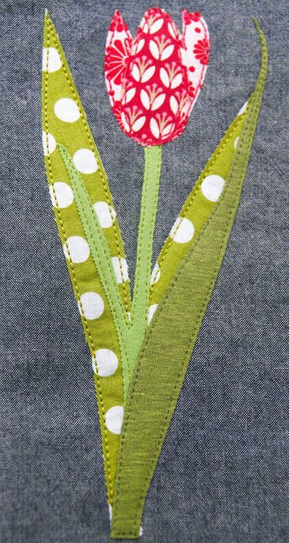 Applikationsvorlage und Nähanleitung Tulpe image number 5