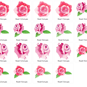 Stickdatei Rosen Rose Hochzeit 