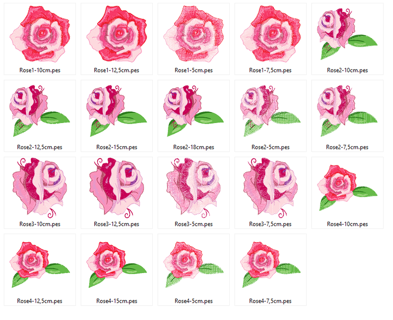 Stickdatei Rosen Rose Hochzeit image number 2
