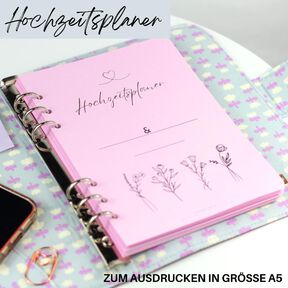 Hochzeitsplaner zum Ausdrucken für Größe A5