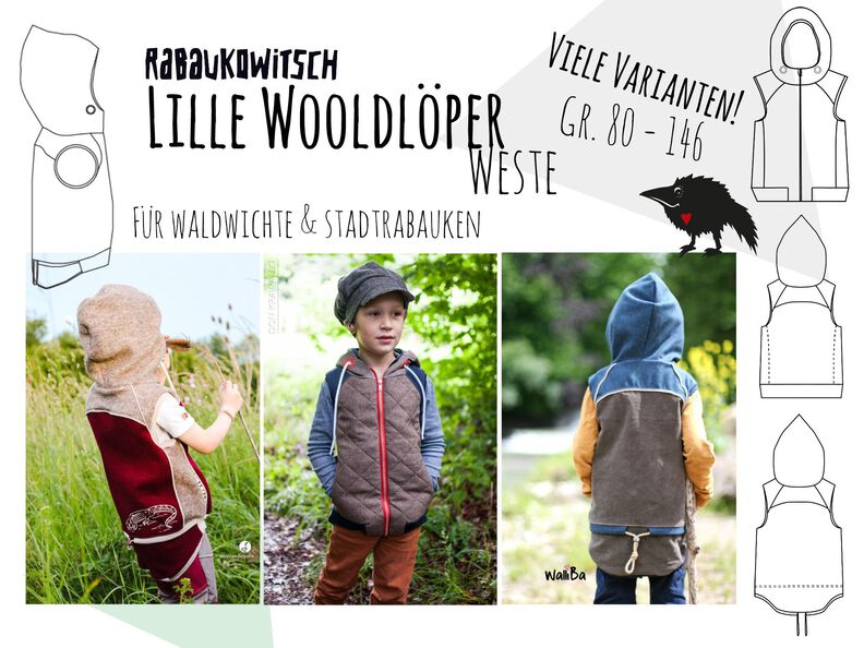 Ebook Weste Lille Wooldlöper Gr. 80-146 image number 1