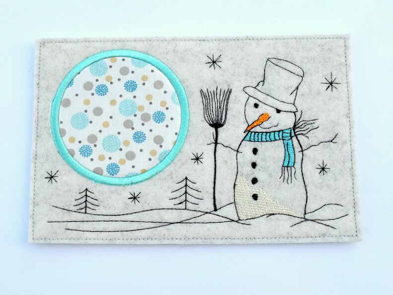 Stickdatei Mugrug Schneemann 13x18cm und 13x20cm image number 3