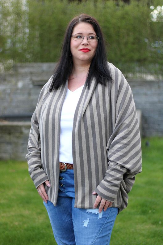 Cocon Strickjacke (32-56) MACAPA Damen Schnittmuster Jacke image number 8