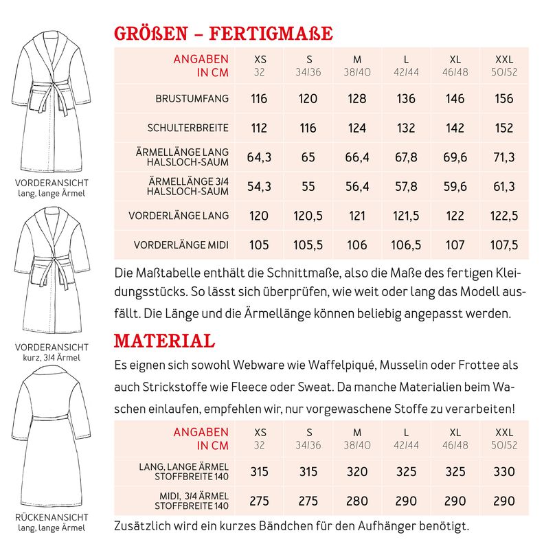 FRAU MAITE  - Bademantel 2 Längen  XS-XXL image number 9