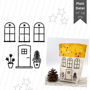 Plotterdatei Haus Fassade Fenster