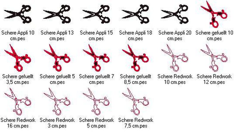 Stickdatei Schere  image number 3