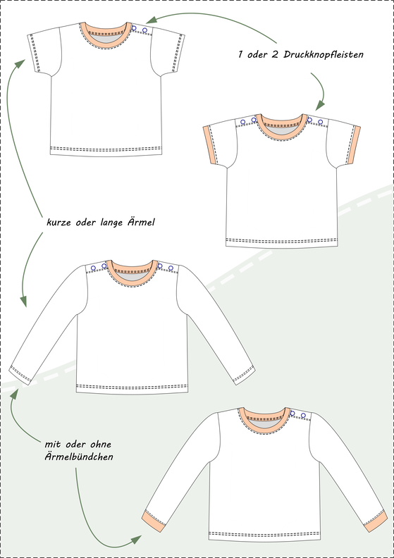 Fin – Babyshirt aus Jersey mit Knopfleisten Gr. 44–98 A4+A0 image number 7