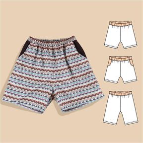 Luca Kids – Kinder-Shorts mit Gummizug, Gr. 104-164, A4+A0