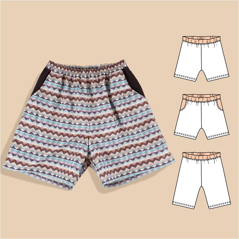 Luca Kids – Kinder-Shorts mit Gummizug, Gr. 104-164, A4+A0 image number 1
