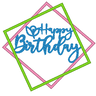 Stickdatei Happy Birthday Rechteck Button Rahmen 14 Gr. thumbnail number 7
