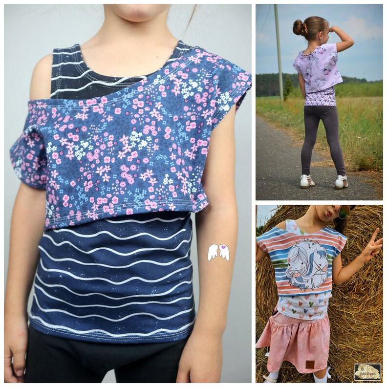 HOT CROP TOP Shirt mit Top Gr. 98 - 164 image number 1