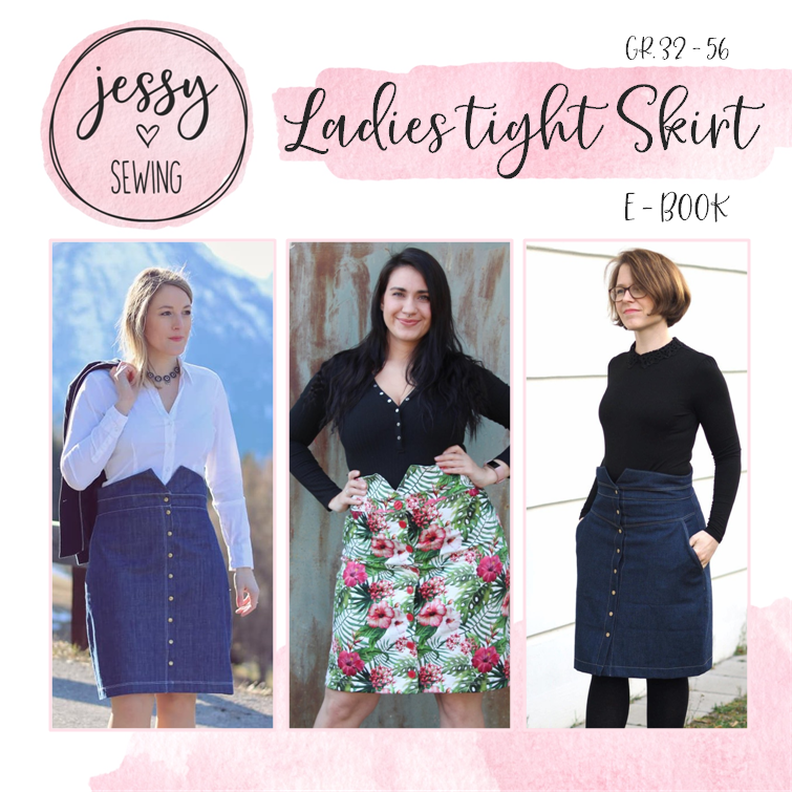 *Ladies tight Skirt* High Waist Rock Gr. 32 - 56 image number 1