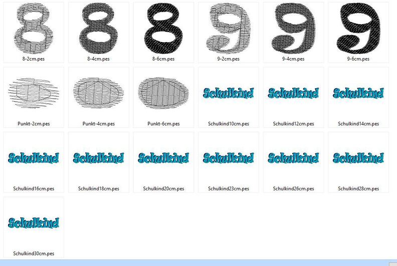 Schulkind in 3D Optik und Zahlen Stickdatei image number 5