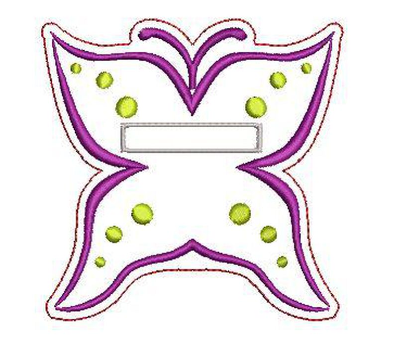 ITH Stickdatei Schmetterling Geschenkanhänger 10x10cm image number 5