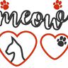 Katze Katzen Liebe Stoff-Aufnäher Stickdatei Herz thumbnail number 5