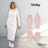 Kleid Vicky Gr. 34-54 Schnittmuster Sweatkleid A4/A0-Datei thumbnail number 1